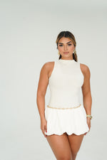 GILDED GLAM ROMPER BEIGE